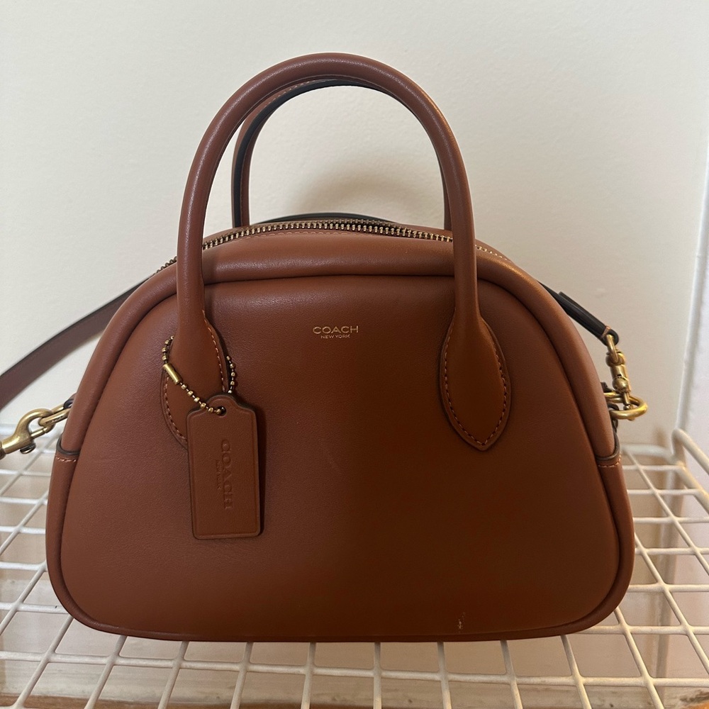 Coach Women's Brown Borough Bowling Bag - Picture 4 of 16